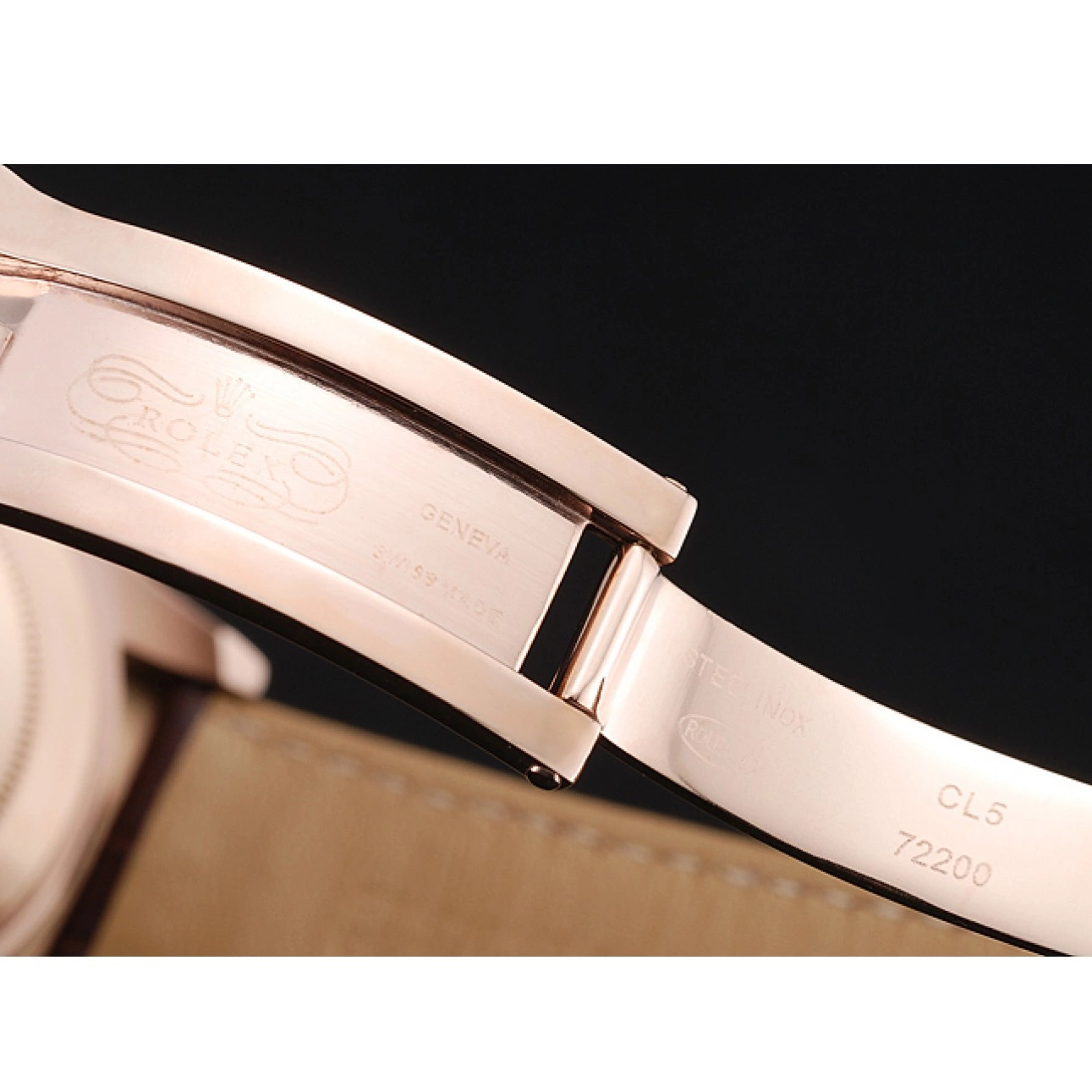 MiroTime 0726 Rolex Cosmograph Daytona Brown Dial Rose Gold Case Brown Leather Bracelet 1454243